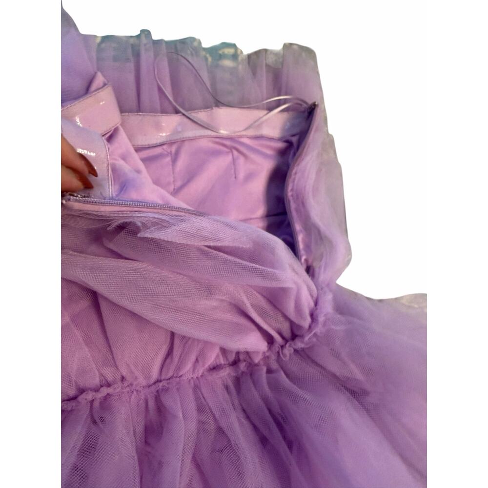 Lavender Mable Aileen Ruffle Mini Dress - Size S - Picture 5 of 10